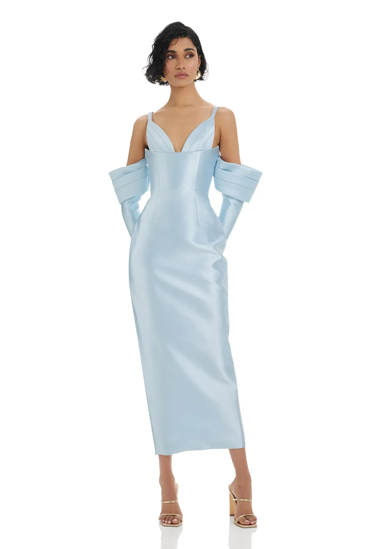Eliya The Label Annalise Midi Dress in Blue Size XS / AU 6 for rent on The Volte - main image