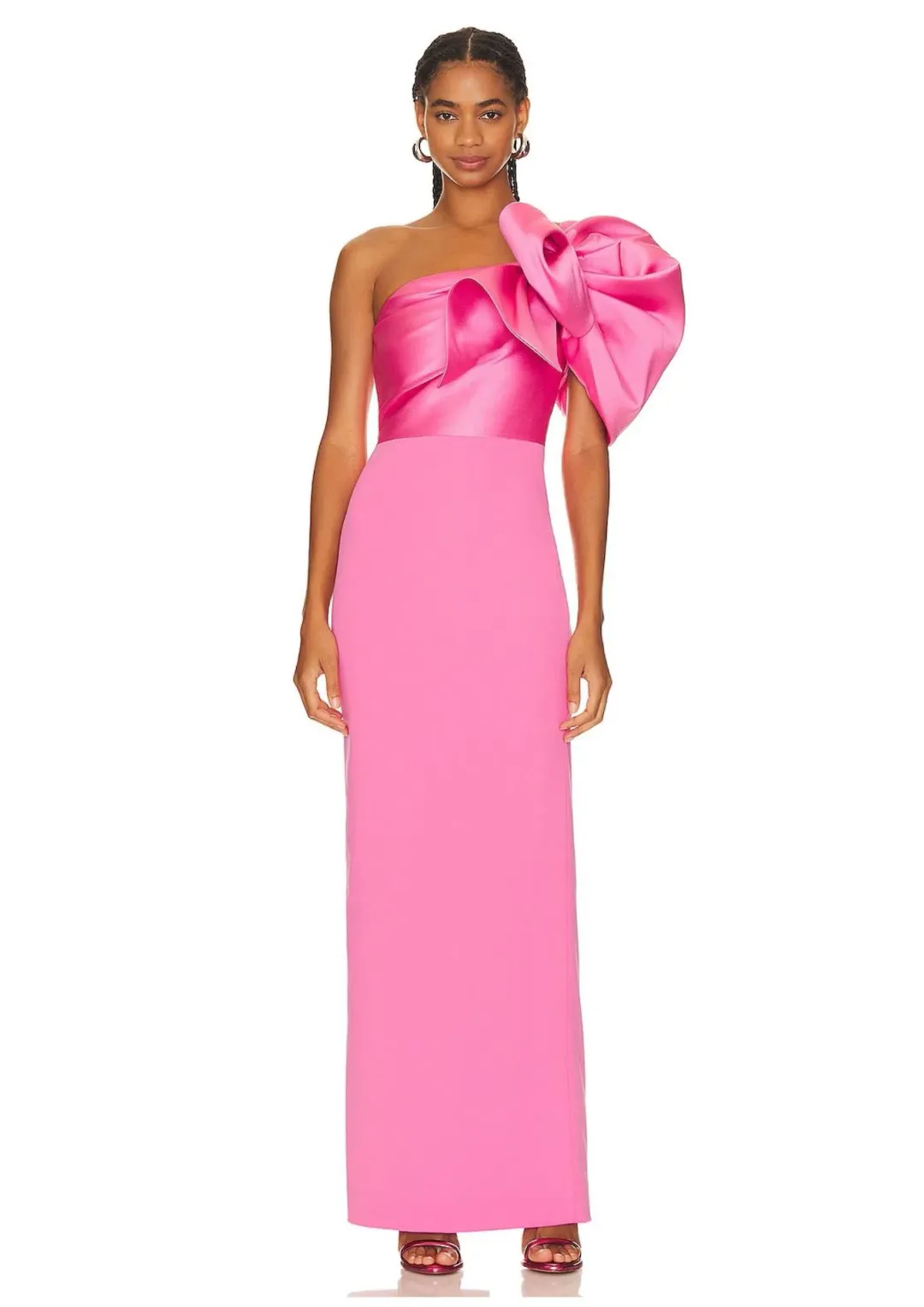 Solace London Iyana Maxi Dress Pink Size 8 for rent on The Volte - main image