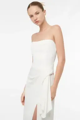 Manning Cartell Asymmetrical Games Strapless Gown White Size 12 for rent on The Volte - image 2