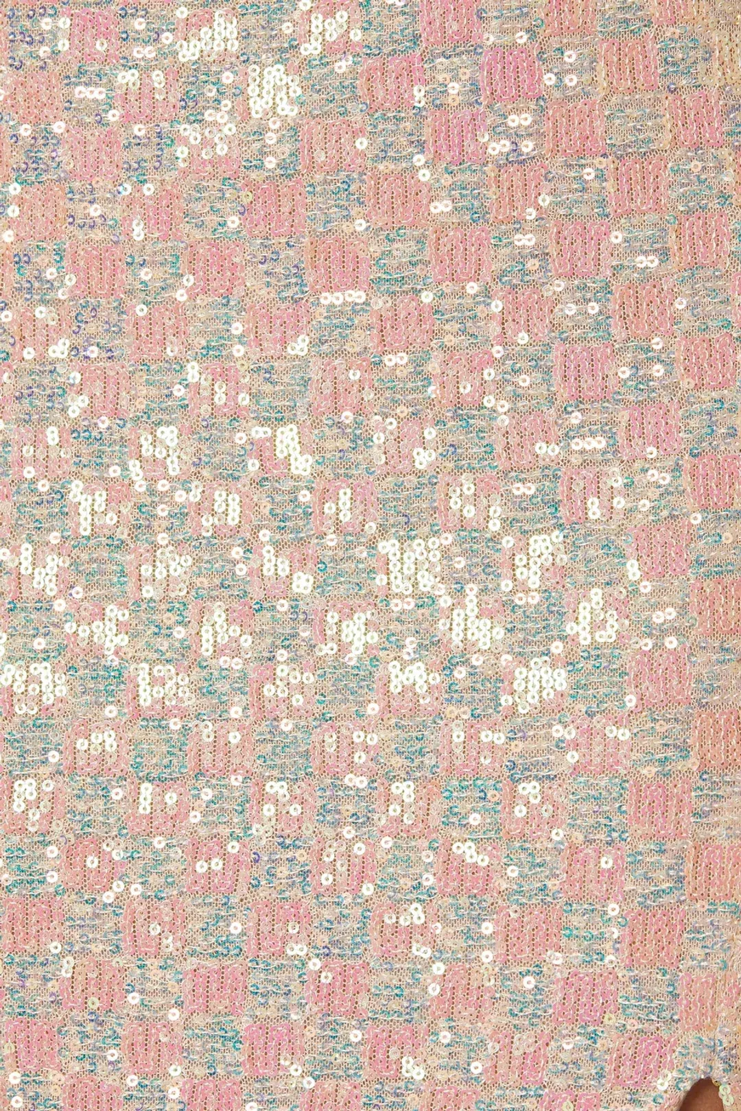 Winona Indeko One shoulder Sequin Midi Dress Pearlescent Peach Size 6  for rent on The Volte - main image