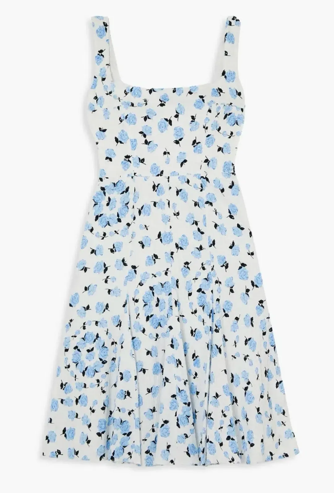 Emilia Wickstead Dena Floral Print Dress Swiss-dot Light Blue  Size AU 12 for rent on The Volte - main image