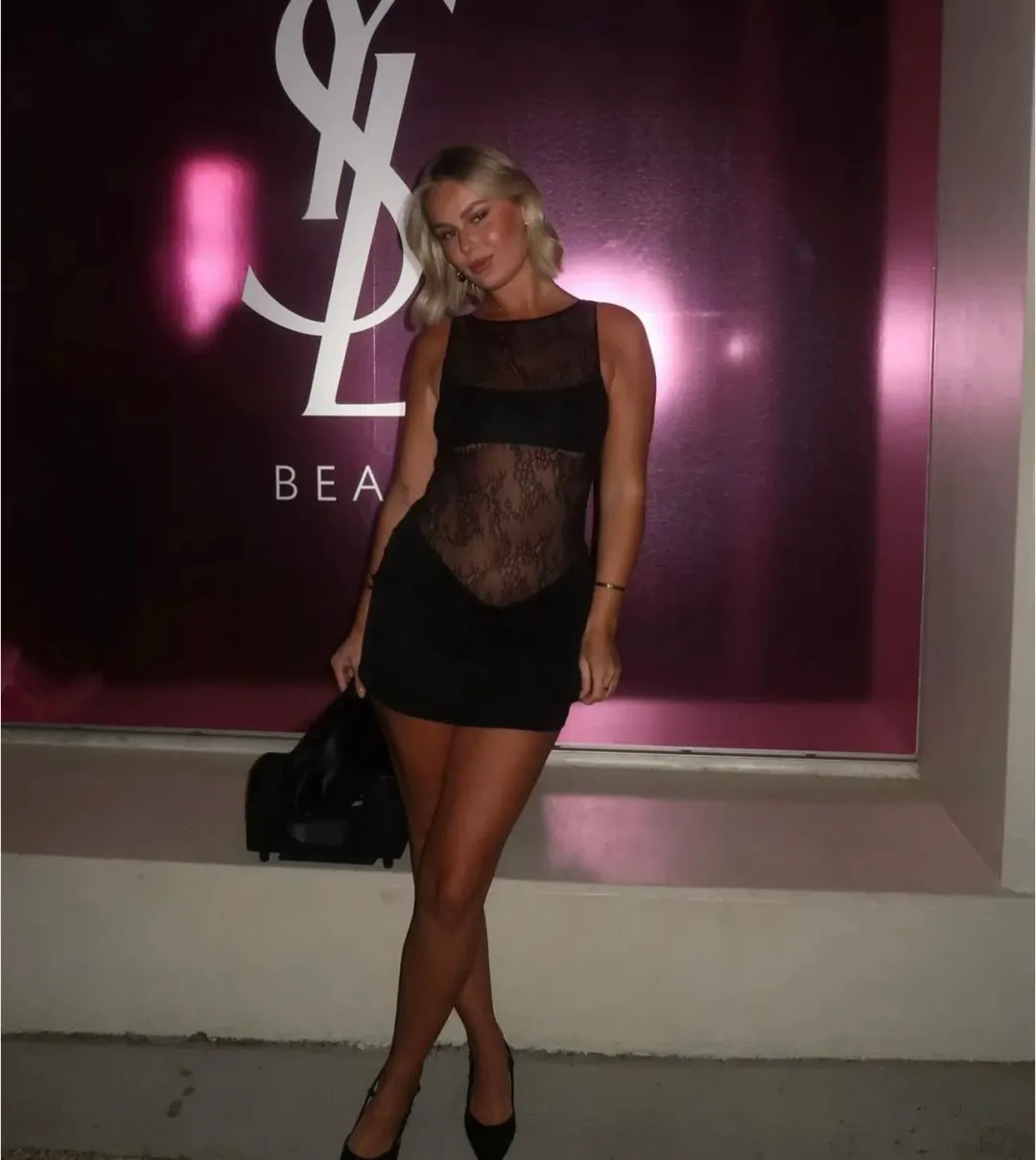 Benni Raffy Mini Dress Black Size 8 for rent on The Volte - main image