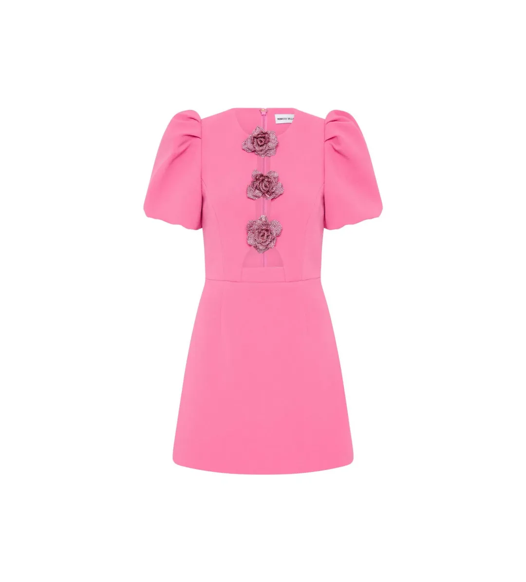 Rebecca Vallance Aubree Flower Mini Dress Pink Size 8/S for rent on The Volte - main image