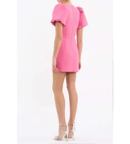 Rebecca Vallance Aubree Flower Mini Dress Pink Size 8/S for rent on The Volte - image 2