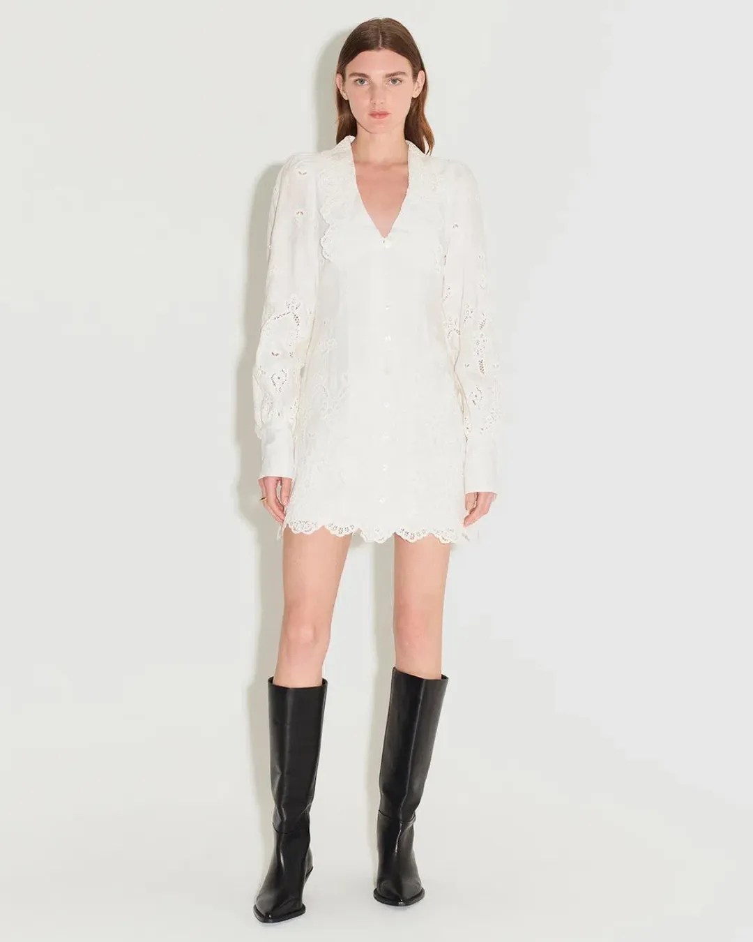 Hansen and Gretel Amity Mini Dress White Size 8 for rent on The Volte - main image