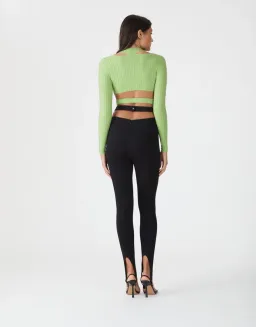 San Sloane Richards Rib Knit Top in Green Size 8 for rent on The Volte - image 3