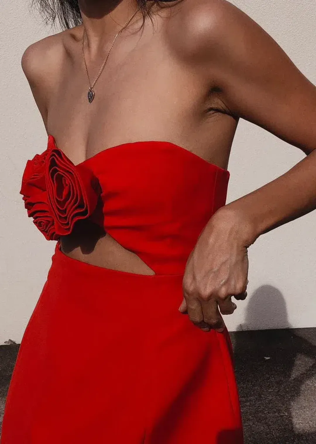 Yojani Boutique Valencia Mini Dress Red Size 12  for rent on The Volte - main image