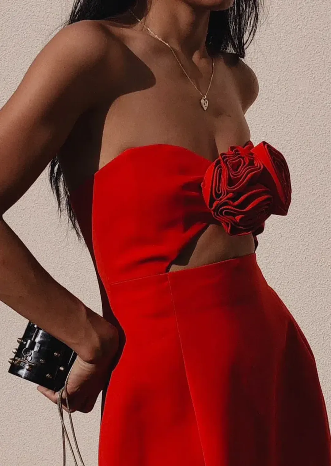 Yojani Boutique Valencia Mini Dress Red Size 12  for rent on The Volte - main image