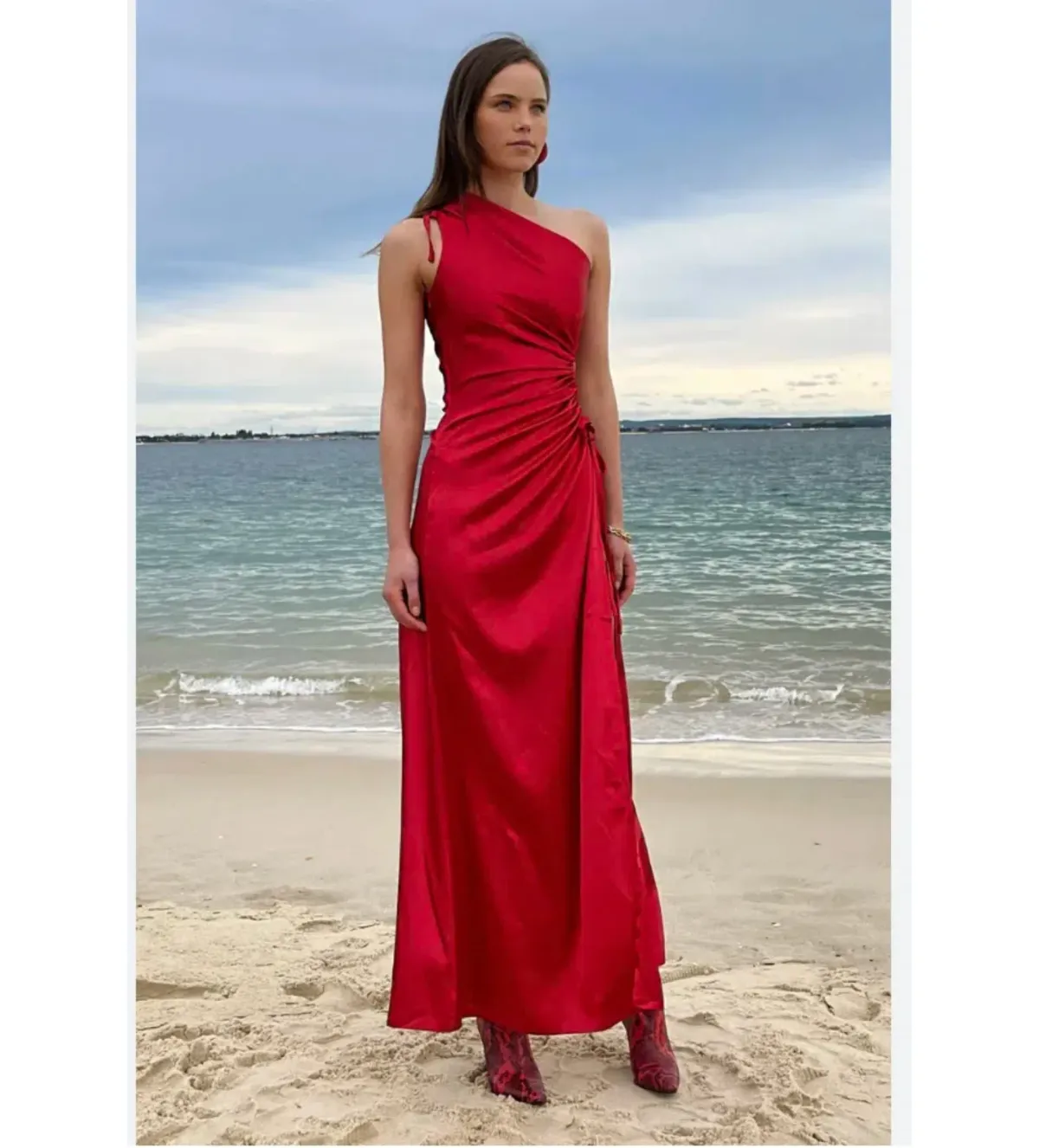 Sonya Moda Nour Maxi Dress in Red Size AU 12 for rent on The Volte - main image