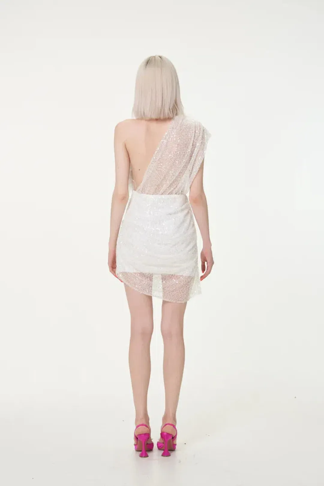 Par Violet End Scene Dress White Size AU 8  for rent on The Volte - main image