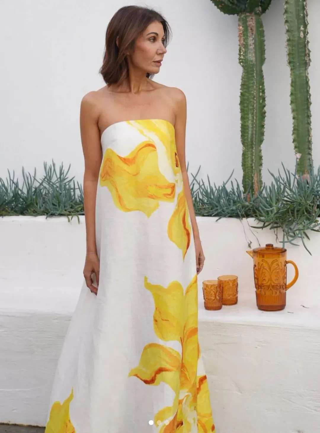 Acler Hopton Dress in Ivory Calla Lily Size AU 8 for rent on The Volte - main image