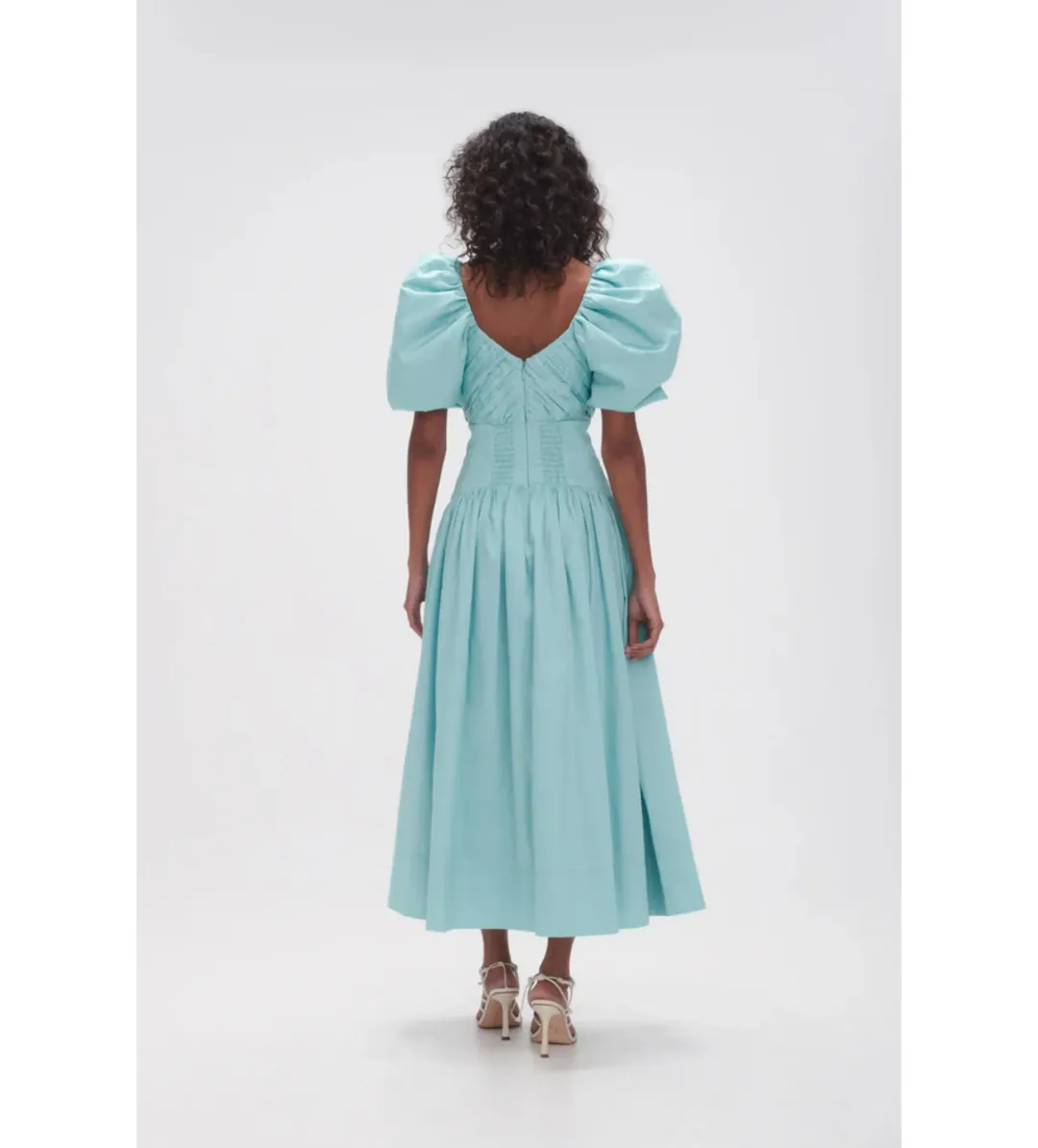 Aje Gabrielle Plunge Midi Dress Spearmint Blue Size AU 14 for rent on The Volte - main image