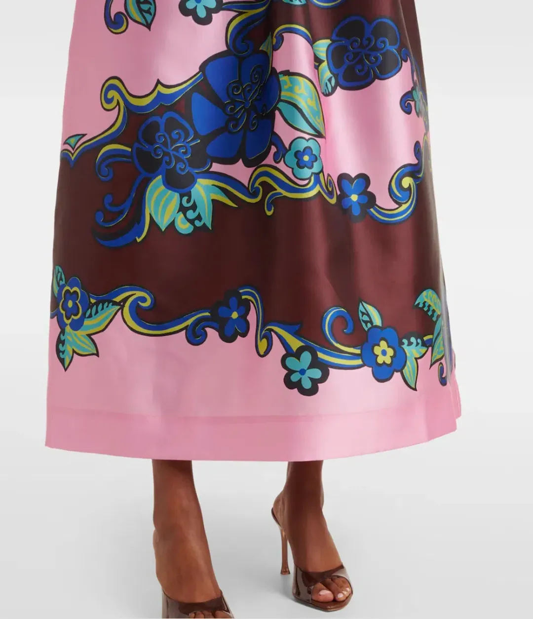 Alémais Azalea Off-shoulder Satin Midi Dress Floral Size AU 16 for rent on The Volte - main image