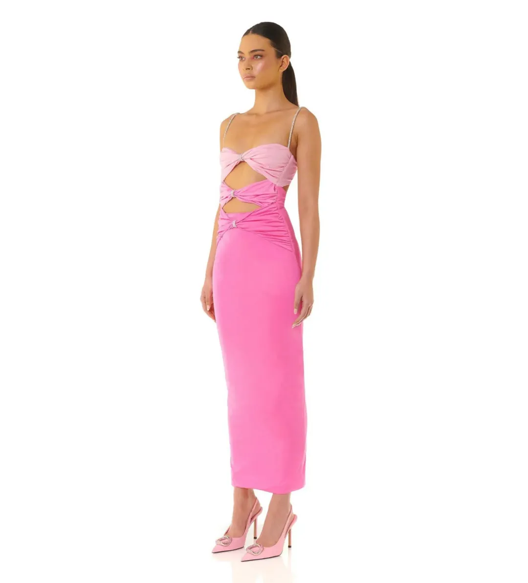 Eliya the Label  Zora Dress in Pink Size XL / AU 14 for rent on The Volte - main image