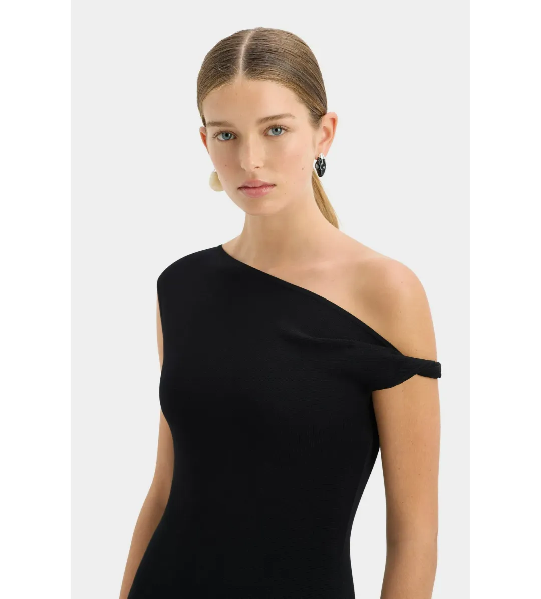 Sir the Label Indigo Twist Dress Black Size AU 6 for rent on The Volte - main image