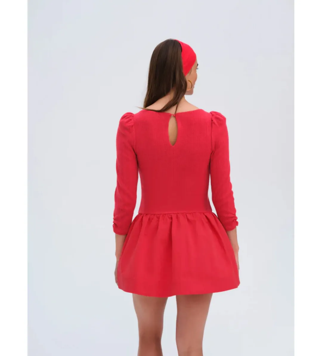 For Love and Lemons Pointelle Mini Dress Red Size S / AU 8  for rent on The Volte - main image