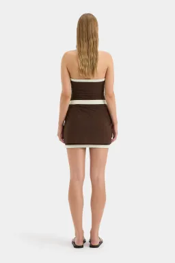Sir the Label Jacques Mini Dress in Chocolate Size 0 (AU 6) for rent on The Volte - image 2