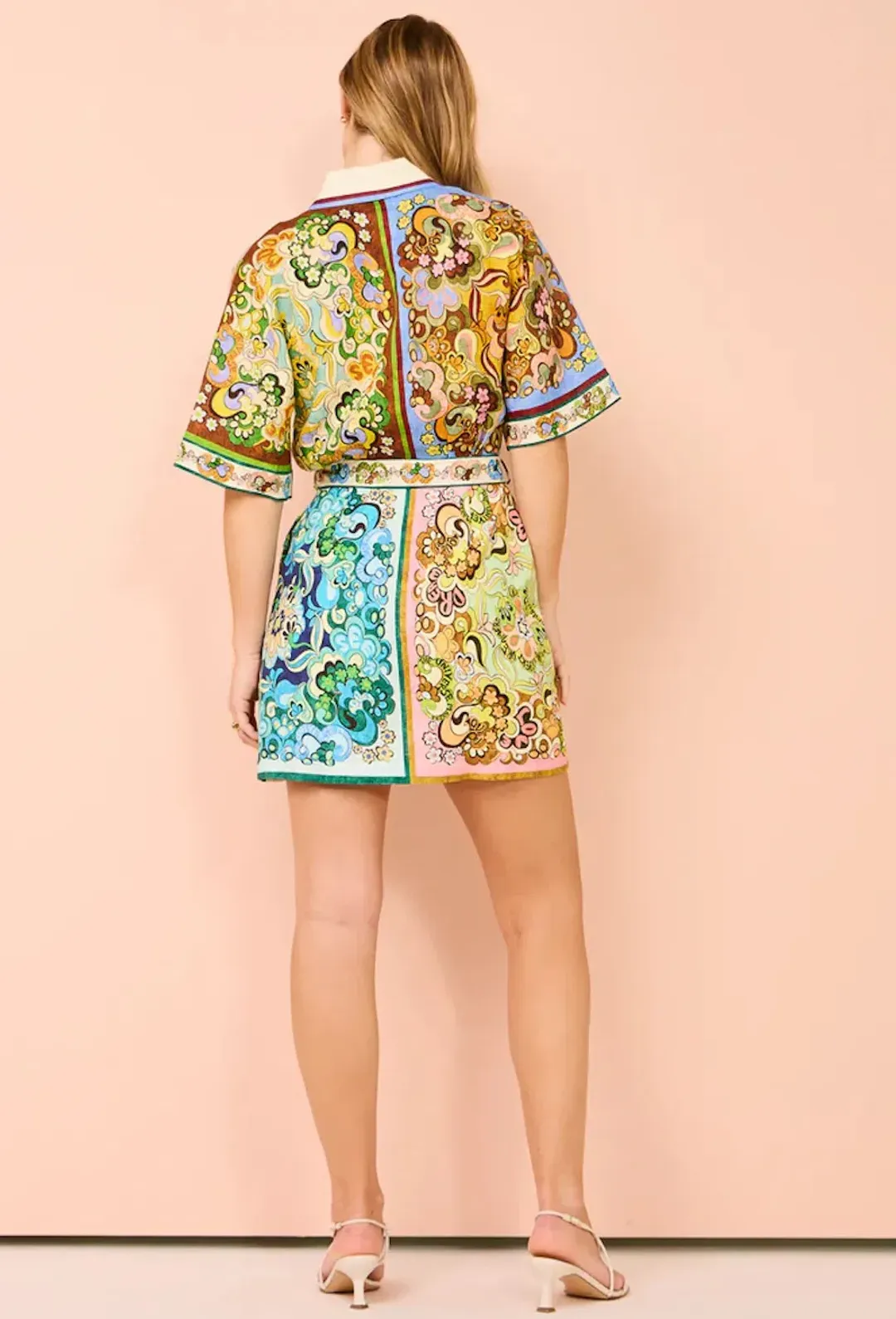 Alemais Dreamer Mini Shirt Dress Print Size 8 for rent on The Volte - main image