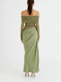 Benni Yasmin Maxi Dress Pistachio Size AU 6 for rent on The Volte - image 2