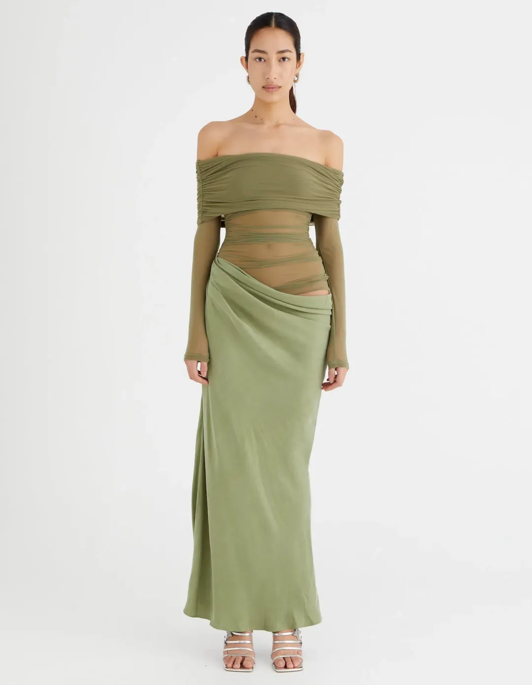 Benni Yasmin Maxi Dress Pistachio Size AU 6 for rent on The Volte - main image
