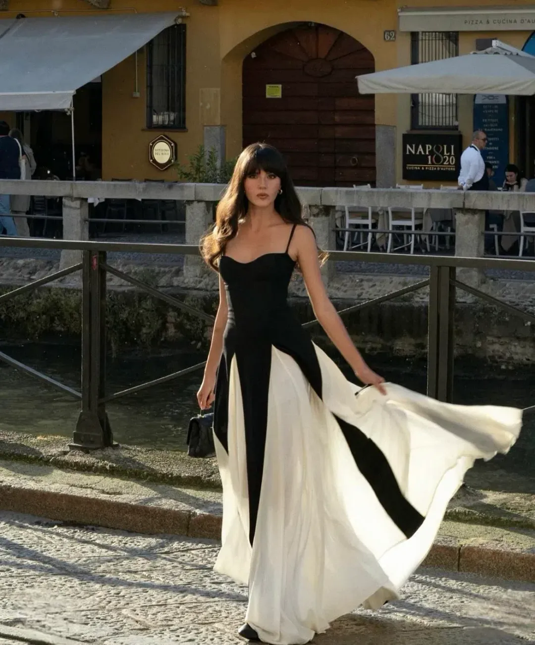 Arcina Ori Paloma Maxi Dress in Black/Cream Size L / AU 12 for rent on The Volte - main image