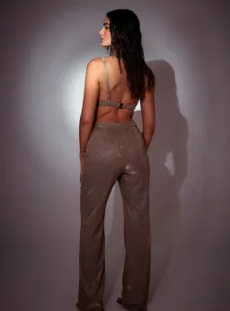 Sla The Label Set Astrid Bralette Top & Santorini Pants Bronze Size 14  for rent on The Volte - image 3