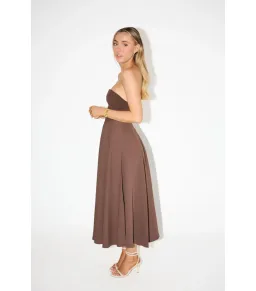 Odd Muse Ultimate Muse Strapless Dress Brown Size 14 for rent on The Volte - image 2