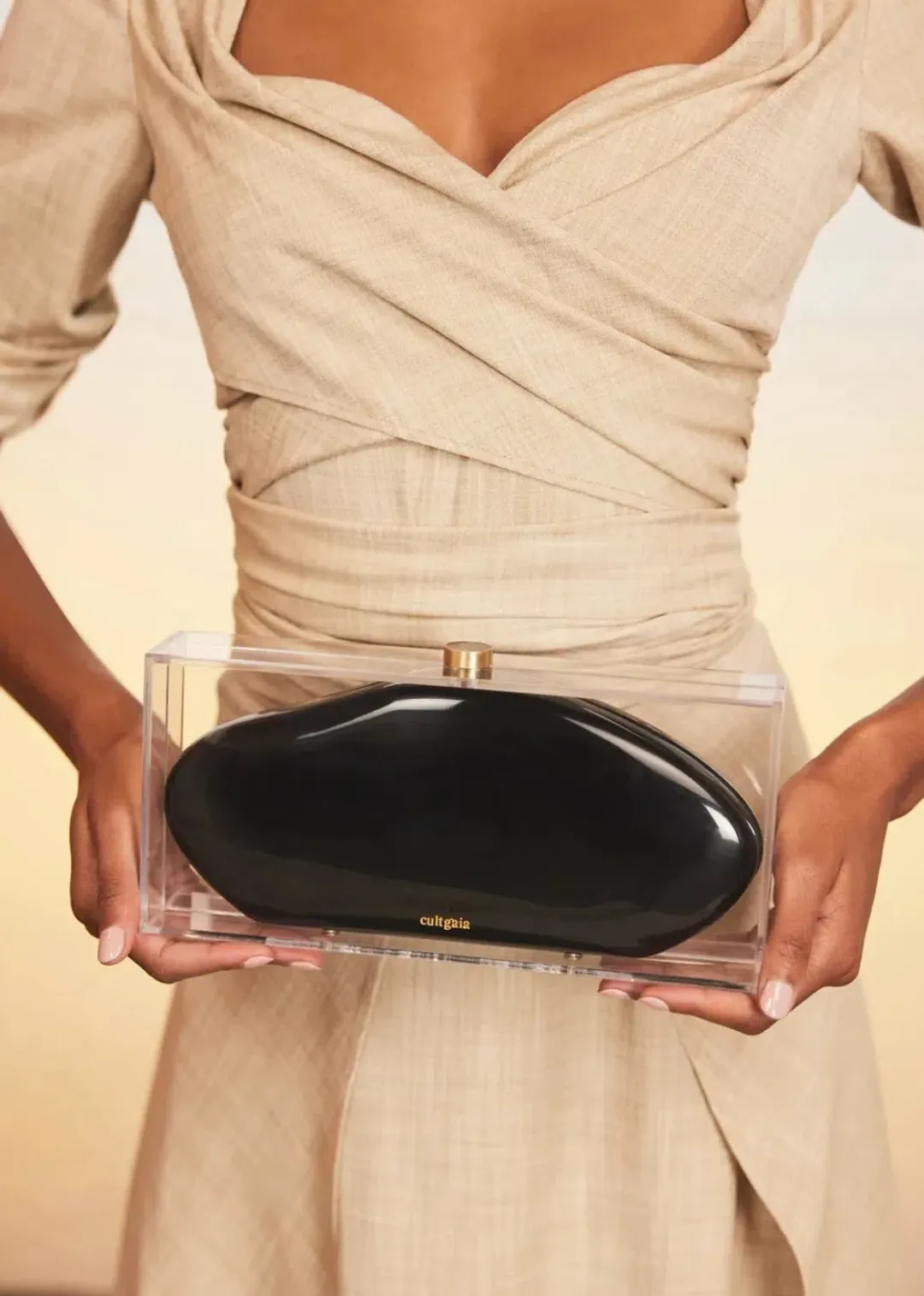 Cult Gaia Annika Clutch in Black for rent on The Volte - main image