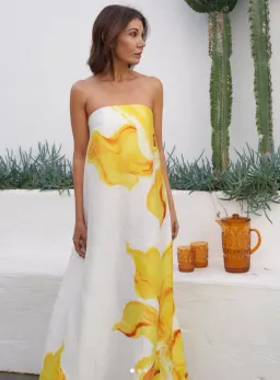 Acler Hopton Dress Ivory Calla Lily Size 12 for rent on The Volte - image 6