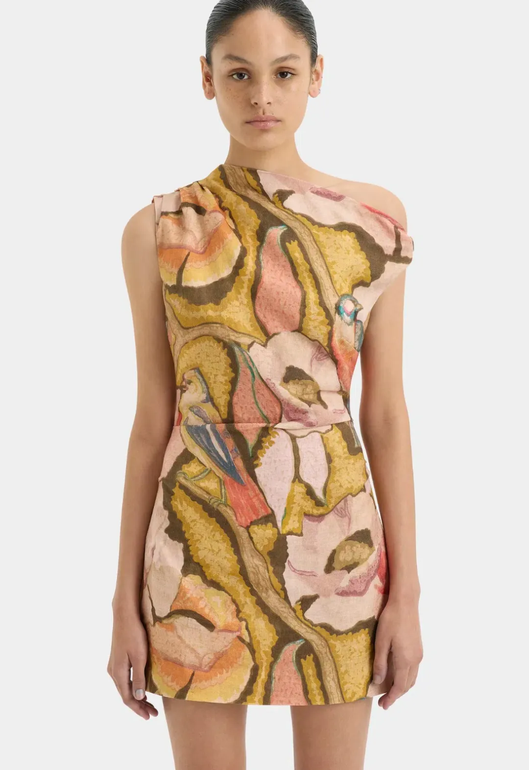 Sir the Label Talulah Knot Mini Dress Sanderling Floral Size 12 for rent on The Volte - main image