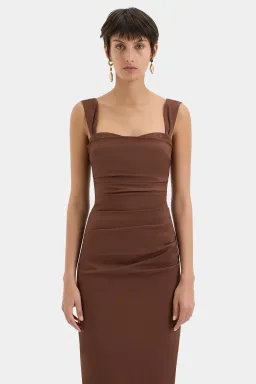 Sir the Label Dahlia Balconette Gown Chocolate Brown Size 10 for rent on The Volte - image 2
