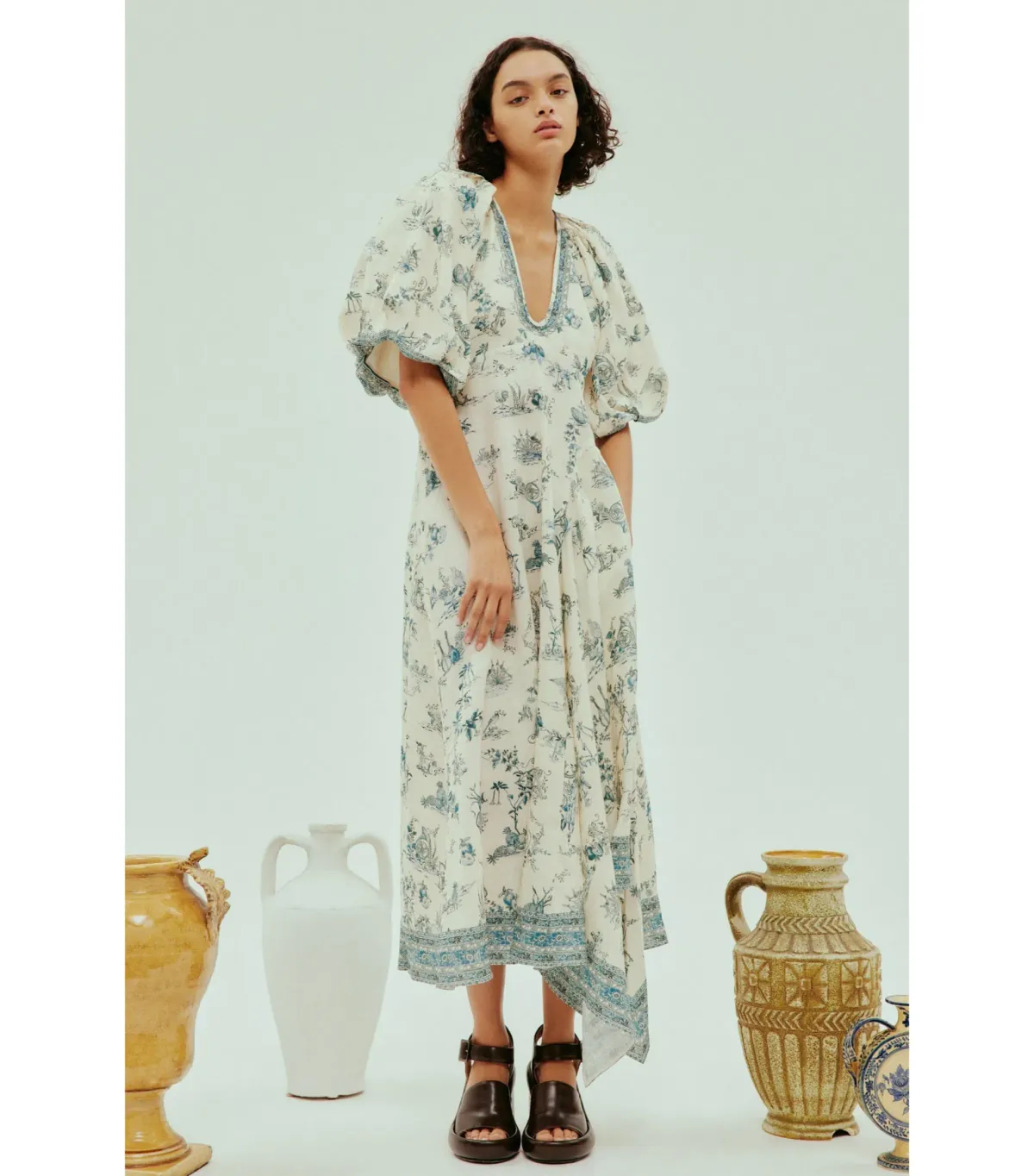 Alemais Casa Midi Dress Floral Size 14 for rent on The Volte - main image