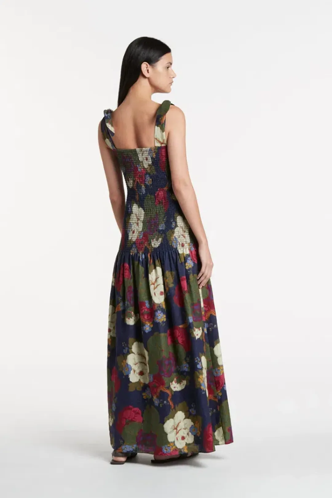 Sir the label Francesca Shirred Maxi Dress Merce Garcia Print Size 6 for rent on The Volte - main image