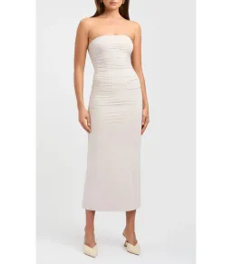 Kookai Strapless Dress Cream Size 6  for rent on The Volte - image 1