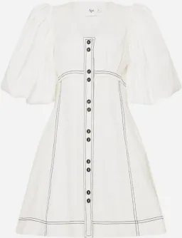 Aje Cherished Mini Dress Ivory Size 10 for rent on The Volte - image 7