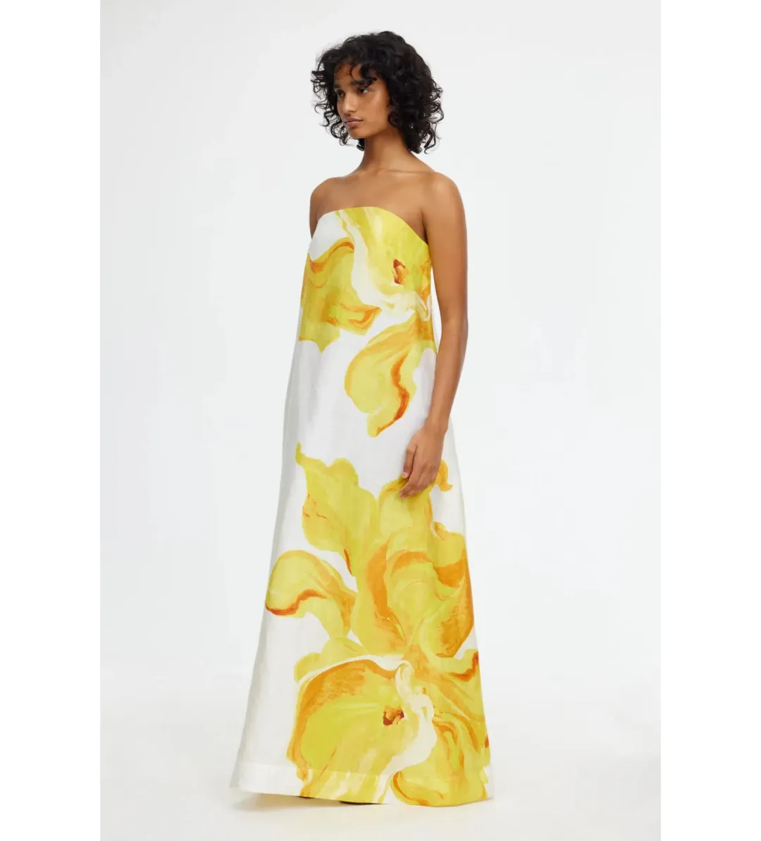 Acler Hopton Midi Dress in Ivory Calla Lily Size AU 14 for rent on The Volte - main image