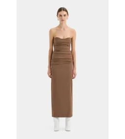 Sir the label Alba Strapless Gown in Mocha Size AU 4 for rent on The Volte - image 2