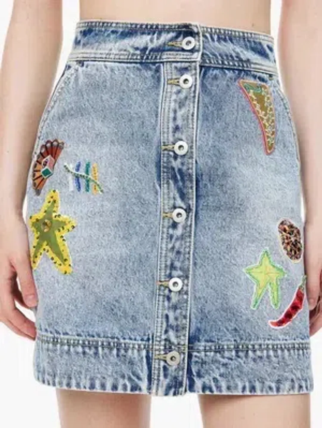 Alemais Jackpot Denim Jacket Size AU 8 and Mini Skirt Size AU 10 Blue for rent on The Volte - main image