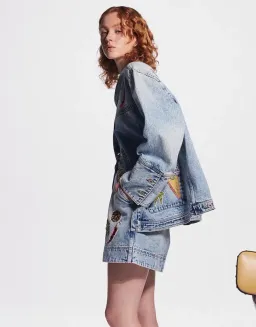 Alemais Jackpot Denim Jacket Size AU 8 and Mini Skirt Size AU 10 Blue for rent on The Volte - image 8