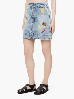 Alemais Jackpot Denim Jacket Size AU 8 and Mini Skirt Size AU 10 Blue for rent on The Volte - image 14