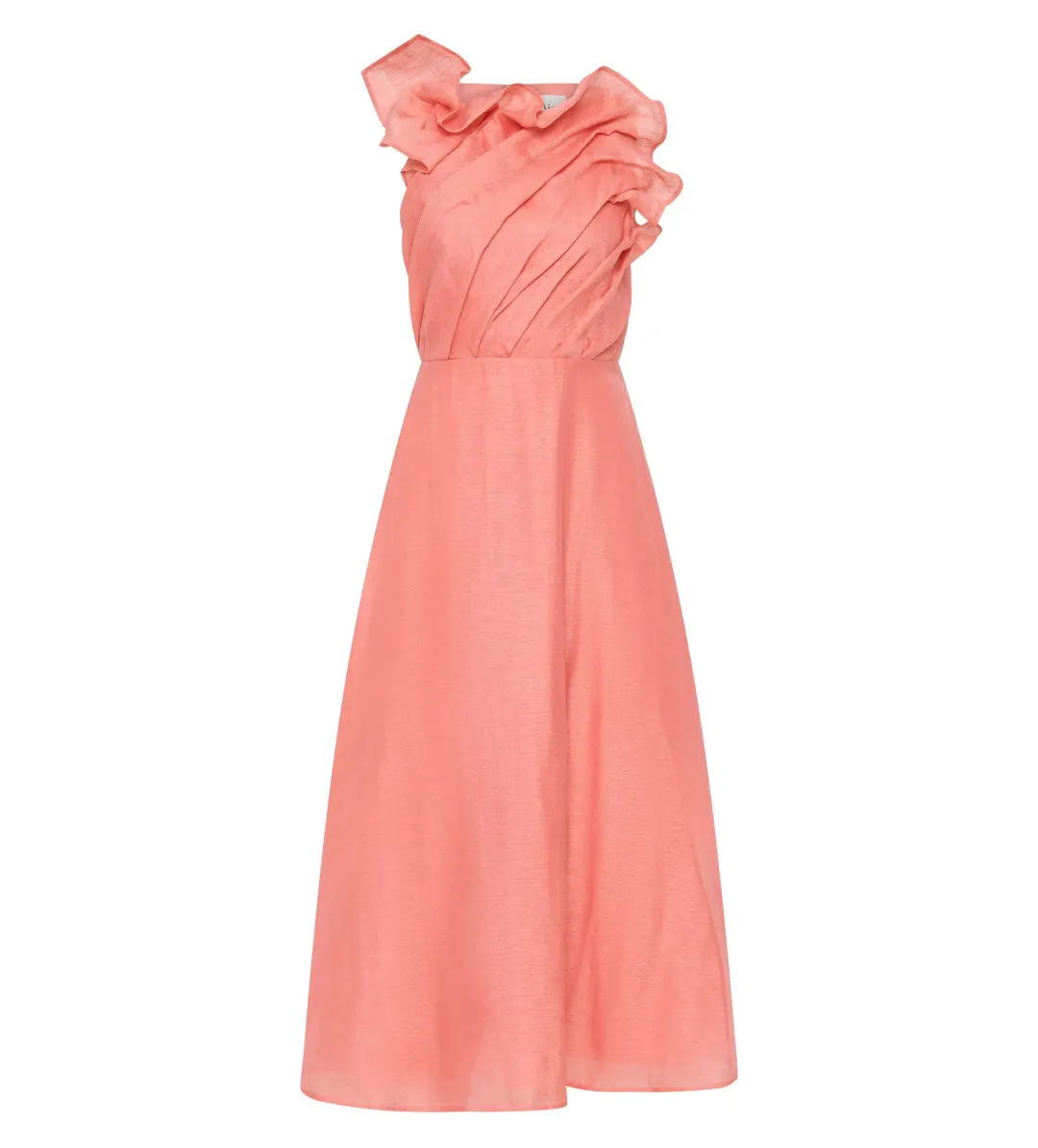 Aje Genesis Midi Dress Washed Coral Size M / AU  10  for rent on The Volte - main image