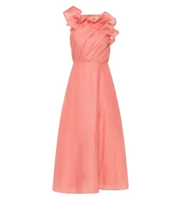 Aje Genesis Midi Dress Washed Coral Size M / AU  10  for rent on The Volte - image 5