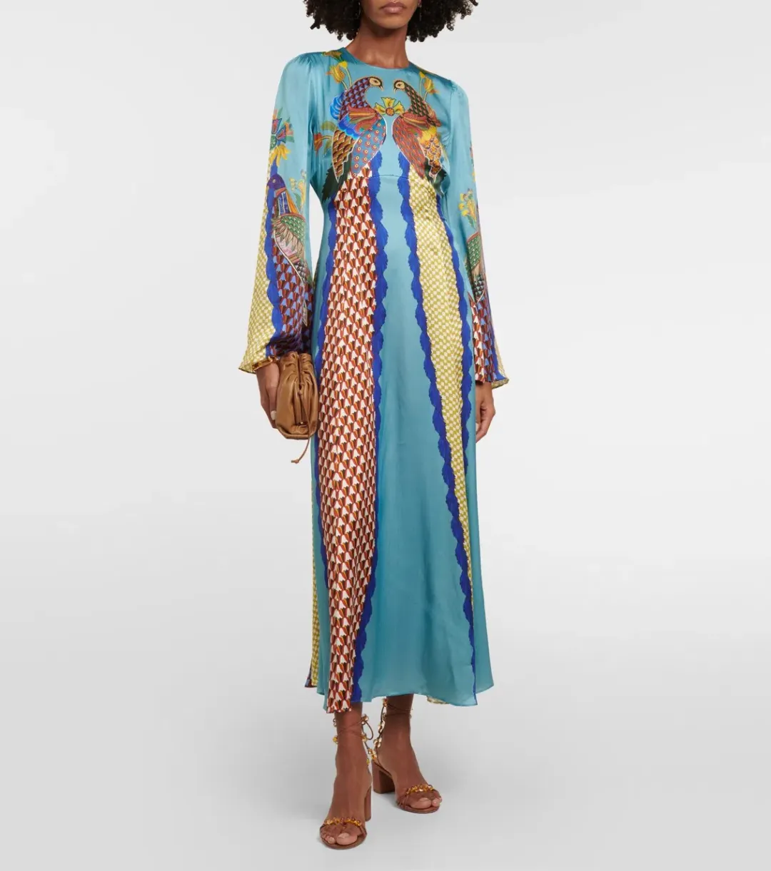 ALEMAIS Gilly Flare Sleeve Dress Multi Size AU 10 for rent on The Volte - main image