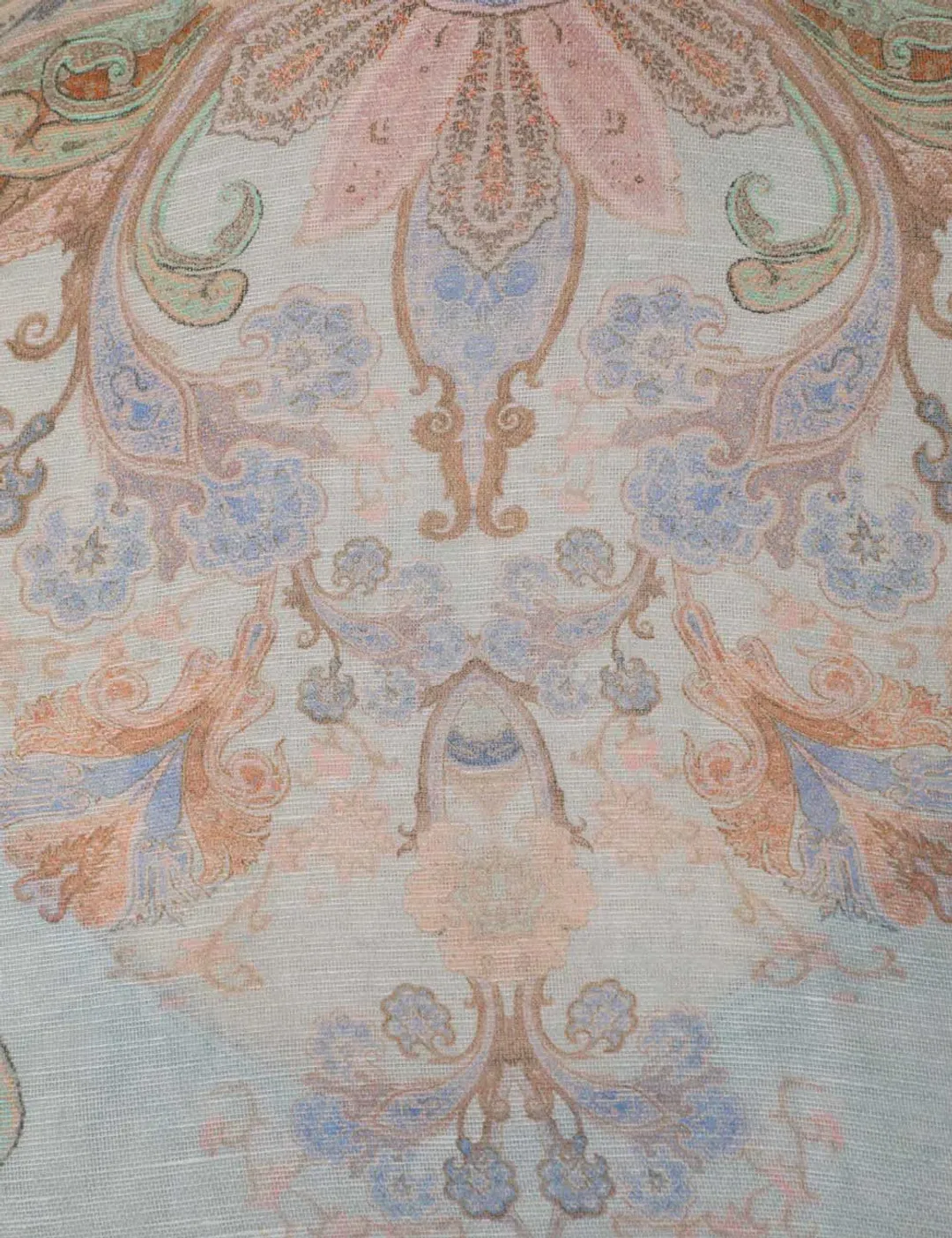 Zimmermann Eden Belted Midi Dress in Blue Paisley Size 0 / AU 8  for rent on The Volte - main image