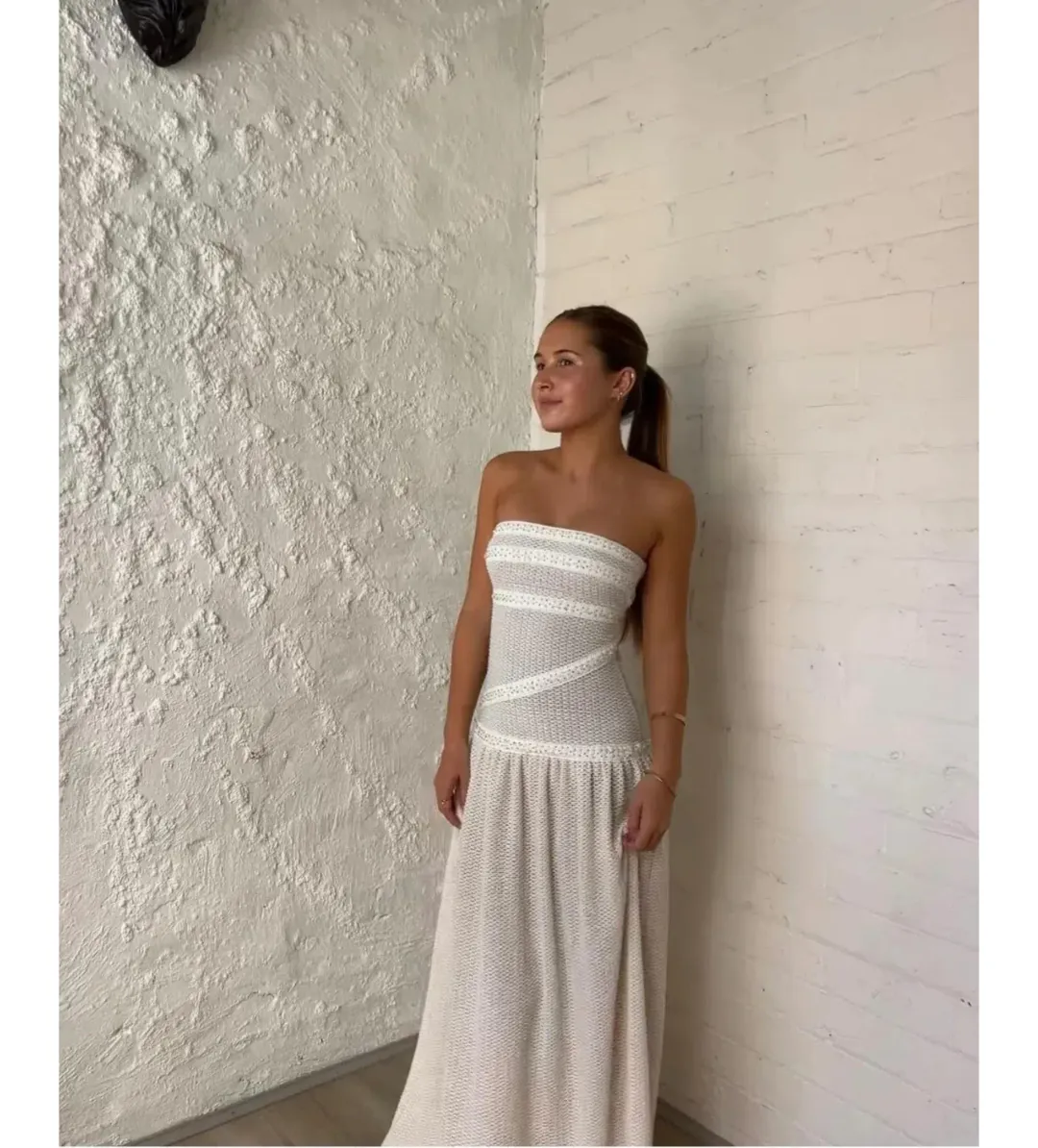 Fait Par Poutch Colette Dress White Size S / AU 8 for rent on The Volte - main image