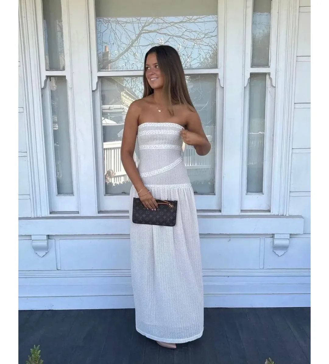 Fait Par Poutch Colette Dress White Size S / AU 8 for rent on The Volte - main image