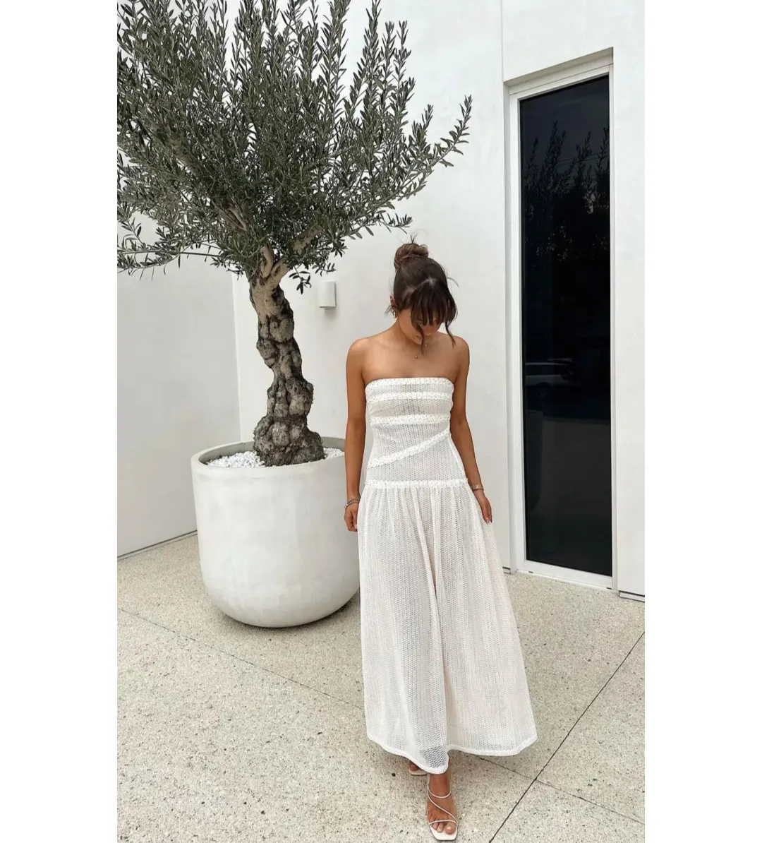 Fait Par Poutch Colette Dress White Size S / AU 8 for rent on The Volte - main image