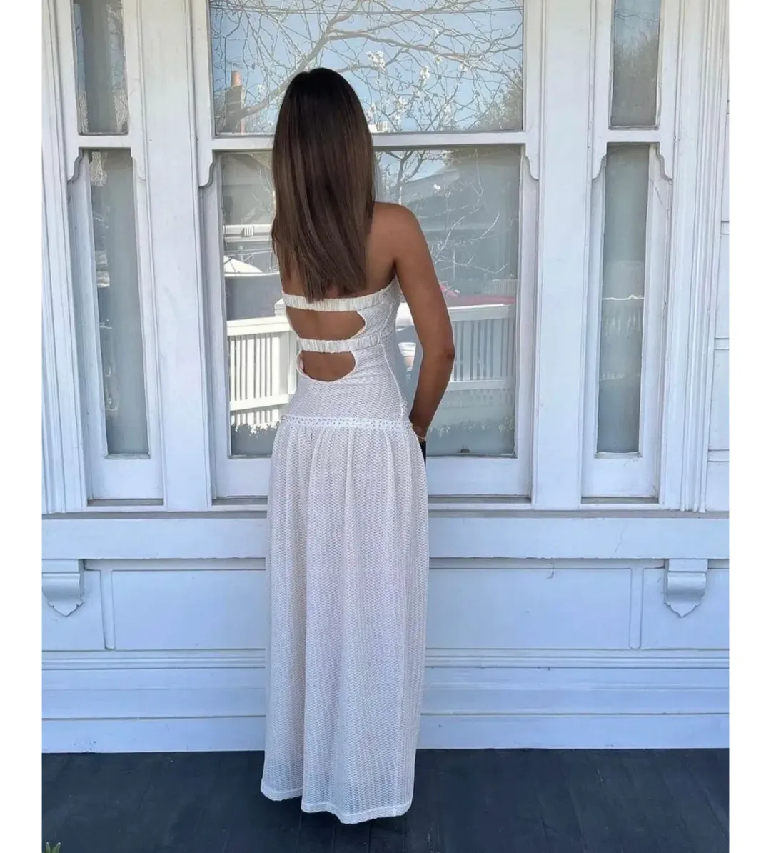 Fait Par Poutch Colette Dress White Size S / AU 8 for rent on The Volte - main image