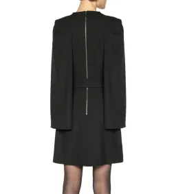 Cue Cape Sleeve Belted Dress Black Size AU 10 for rent on The Volte - image 3