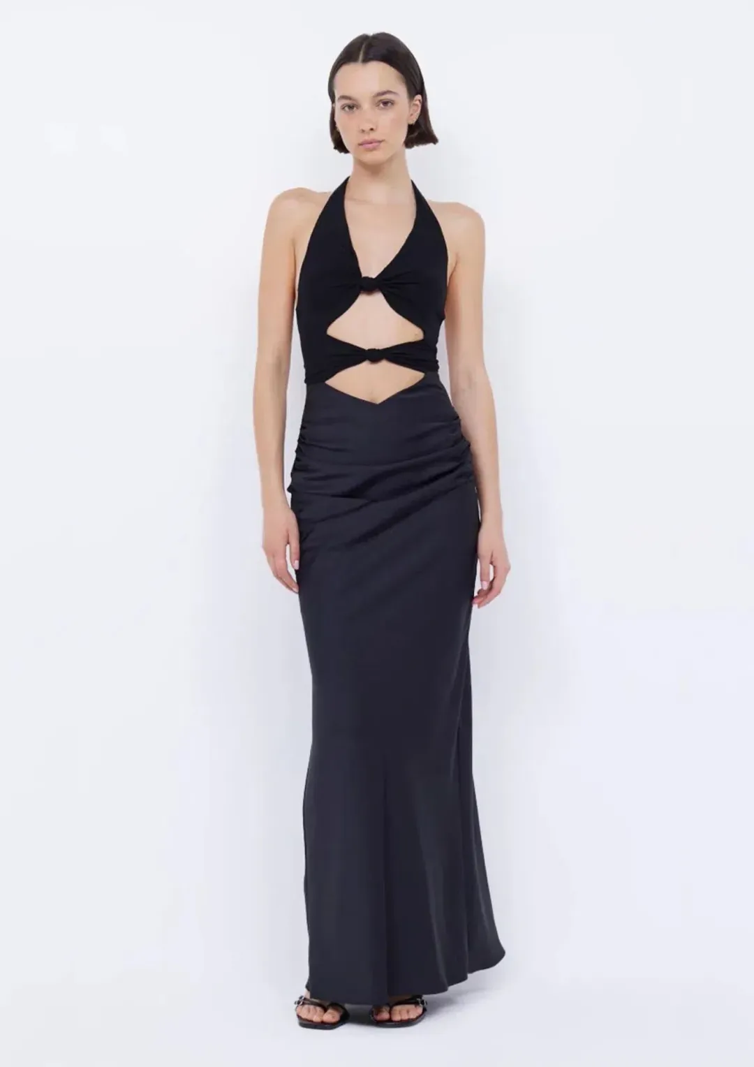 Bec & Bridge Solare Halter Maxi Dress Black Size 8 for rent on The Volte - main image